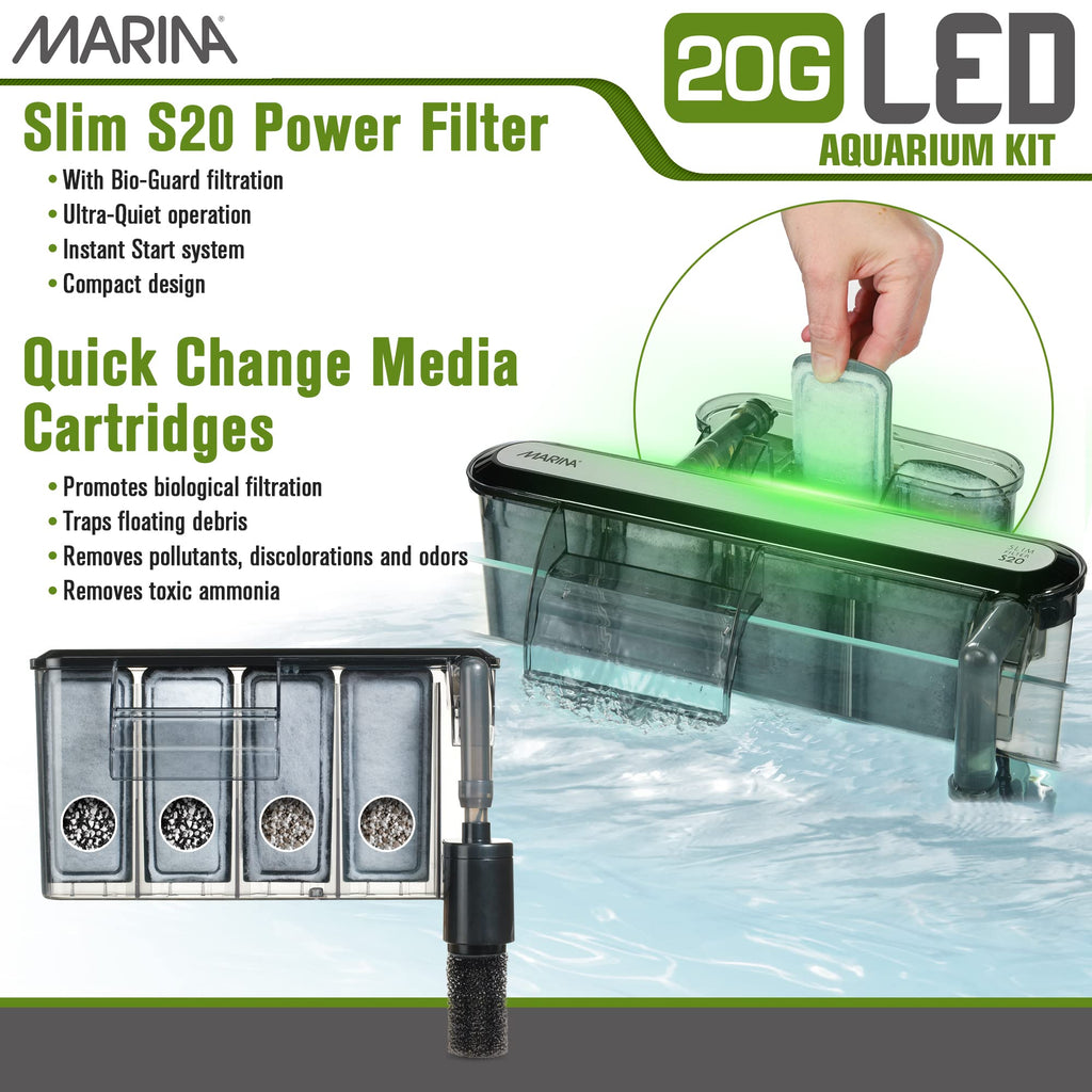 20 Gallon LED Aquarium Kit with Filter O606