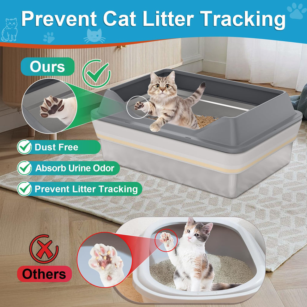 XXXL Stainless Steel Sifting Litter Box with Lid S450961