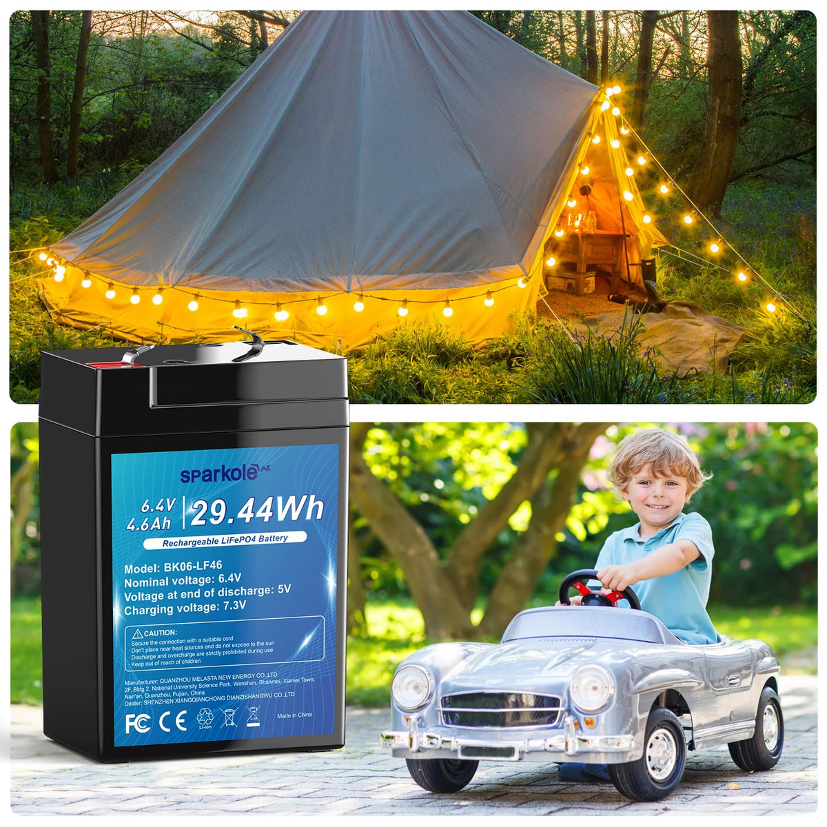 6.4V 4.6Ah LiFePO4 Battery W4133
