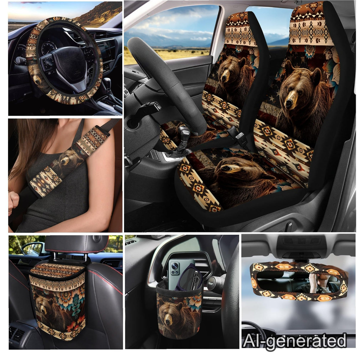 15 Pcs Car Seat Cover Set X838