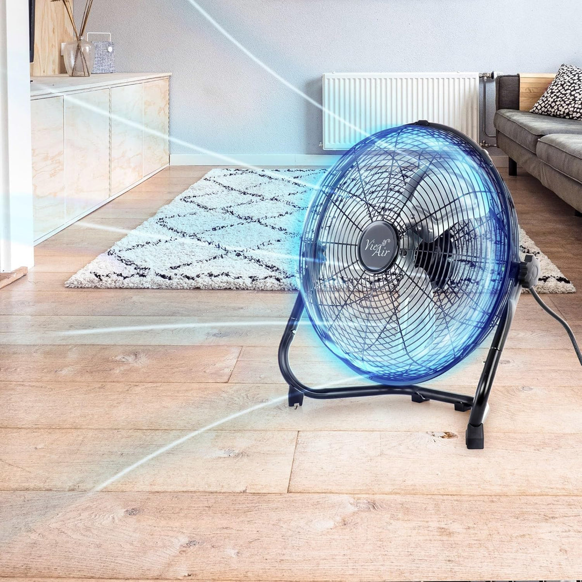 20 Inch Tilting 3-Speed Metal Floor Fan K51708