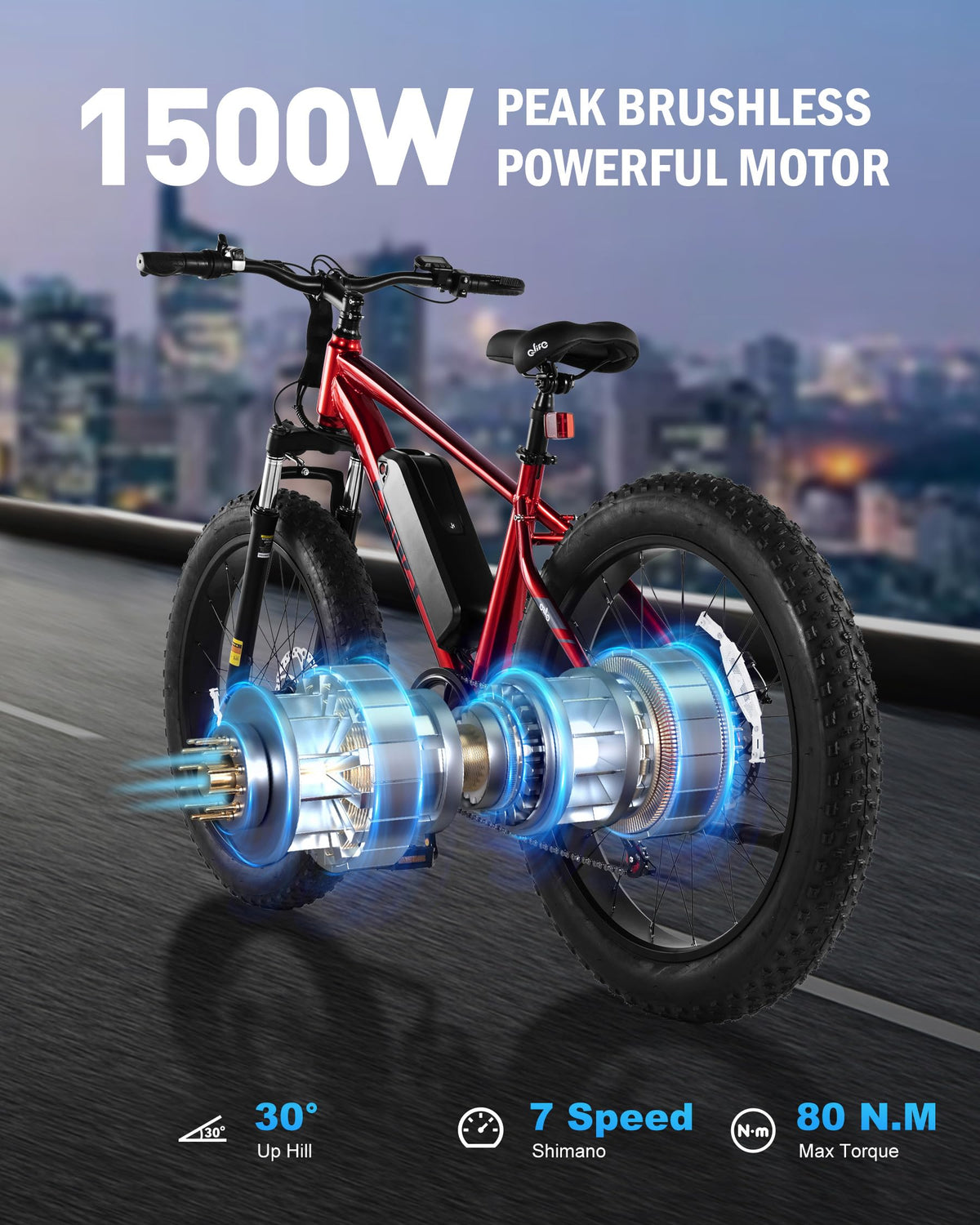 Electric Bike for Adults 1800W 48V 20AH C518