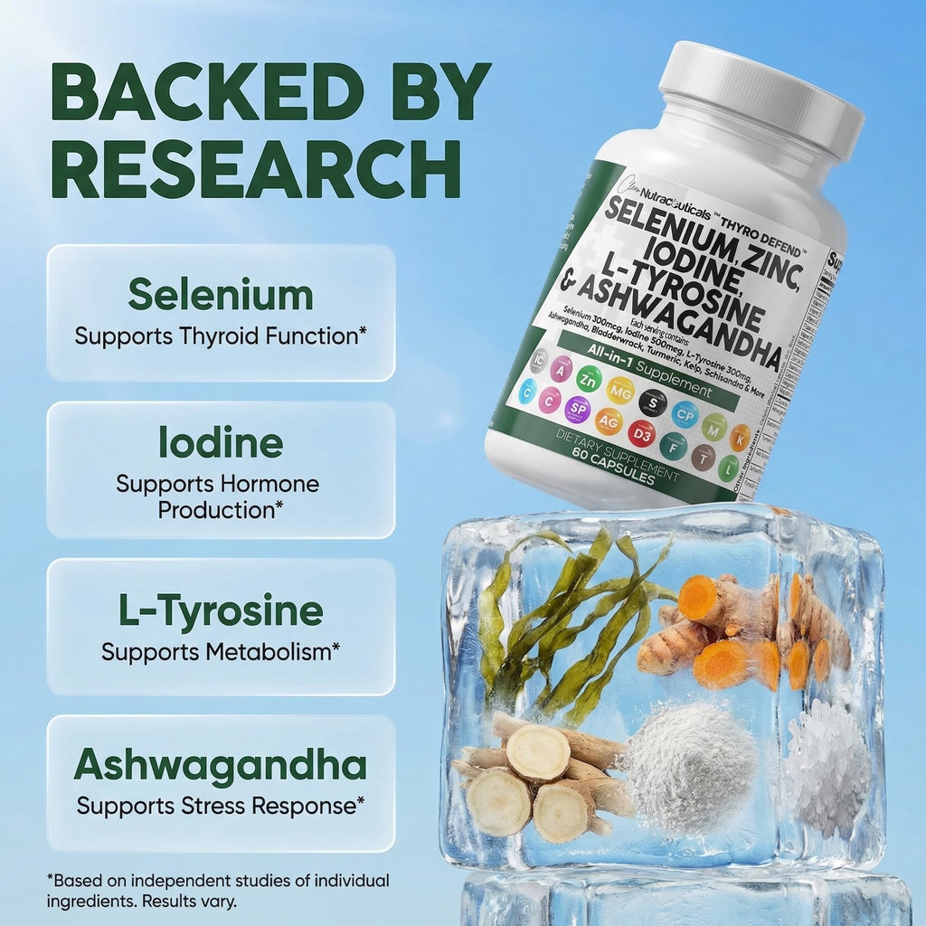 Selenium Iodine Thyroid Support Capsules J96466