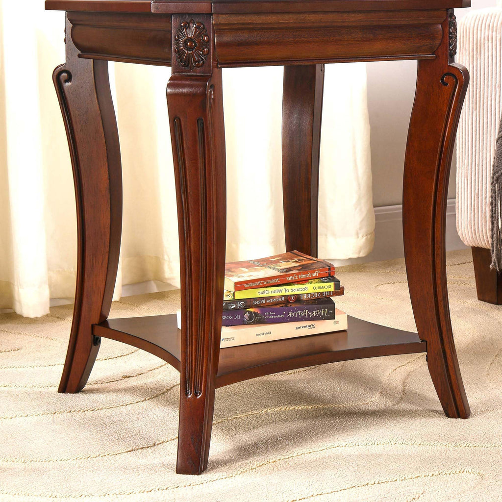 Set of 2 Solid Wood End Table V949
