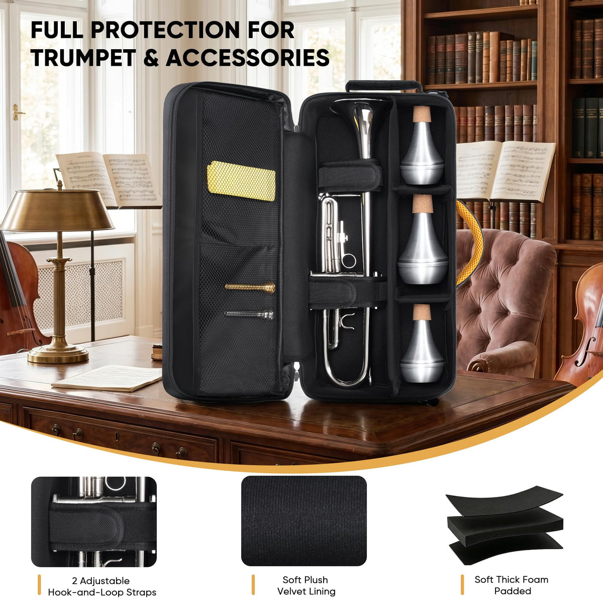 Padded Trumpet Gig Bag with Multi-Pocket A81064