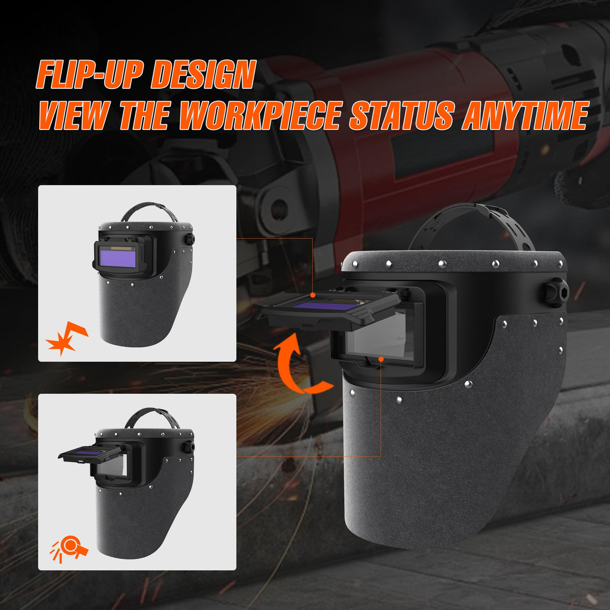 Leather Auto Darkening Welding Helmet S699146