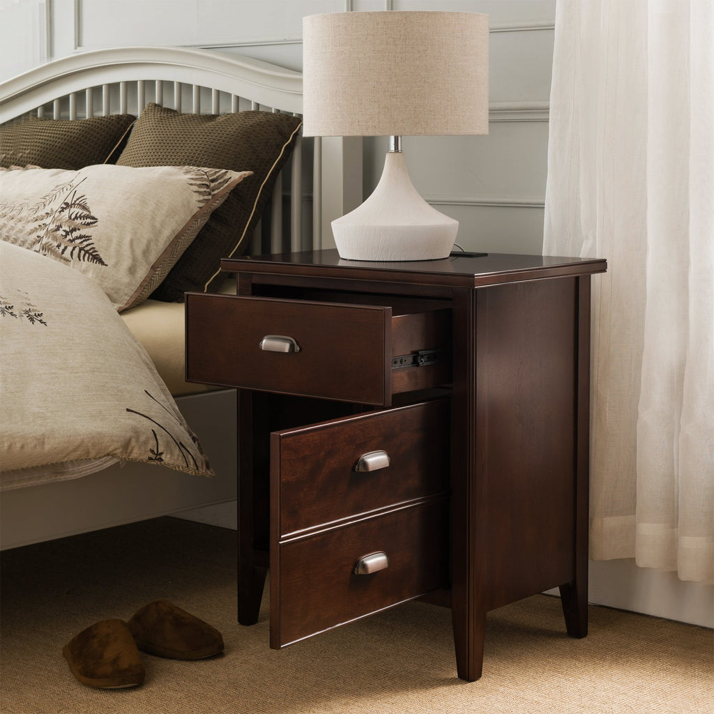 Chocolate Cherry Nightstand Side Table V6393