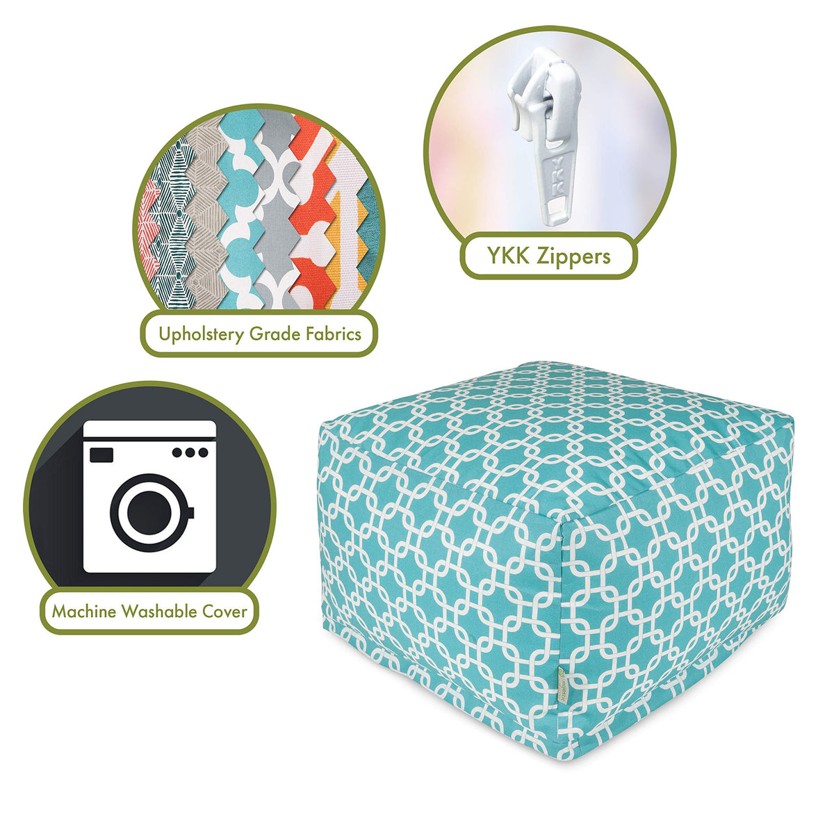 Teal Ottoman X893