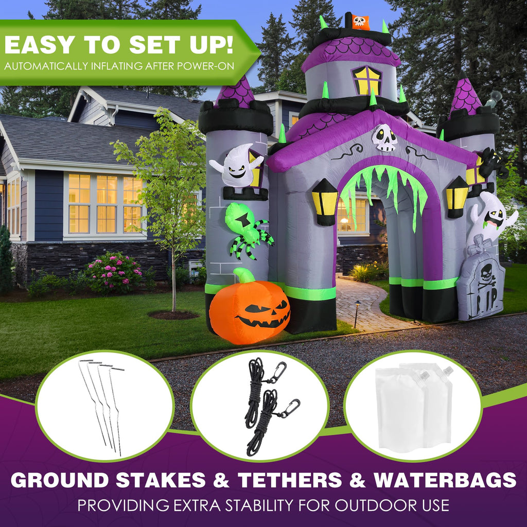 Giant 12.5 FT Halloween Inflatables Archway Outdoor Decorations G8190