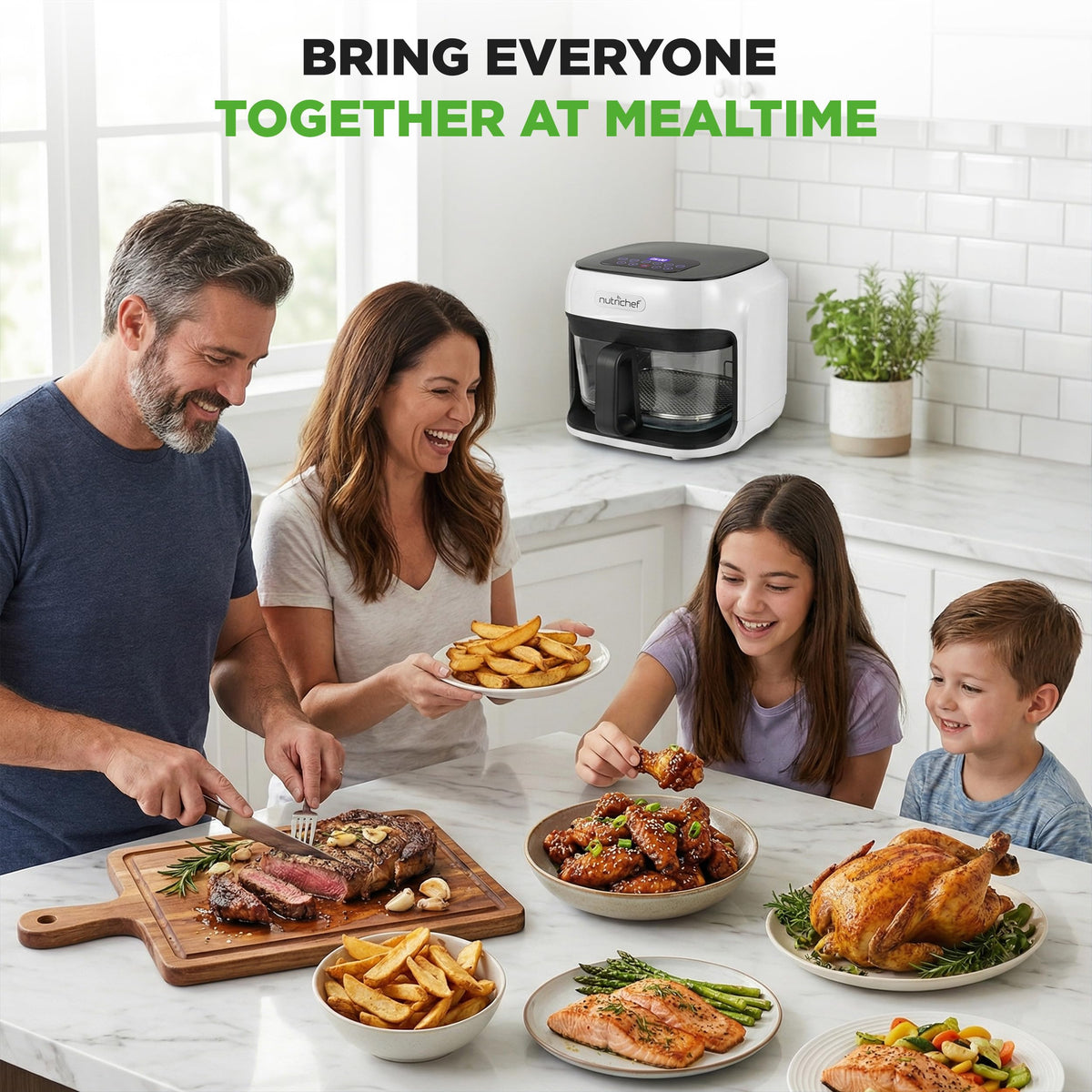 7.5 Quart Air Fryer with 6 Preset Cooking Modes I9844