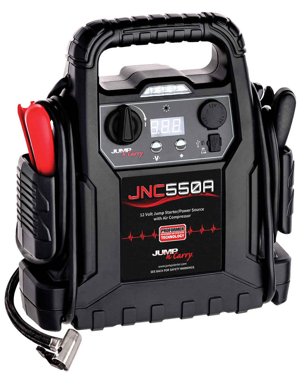1100 Peak Amp Jump Starter with Air Compressor D161